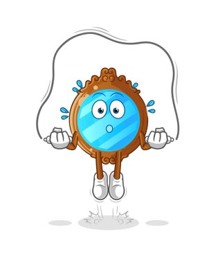 mirror jump rope exercise. character vector