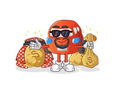 car rich arabian mascot. cartoon vector