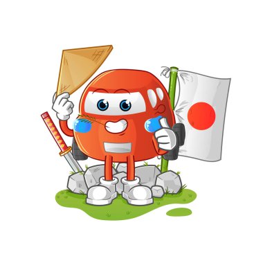 car japanese vector. cartoon character