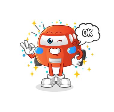 car agree mascot. cartoon vector