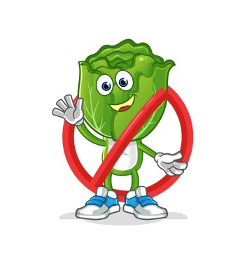 cabbage head cartoon ban. cartoon vector mascot