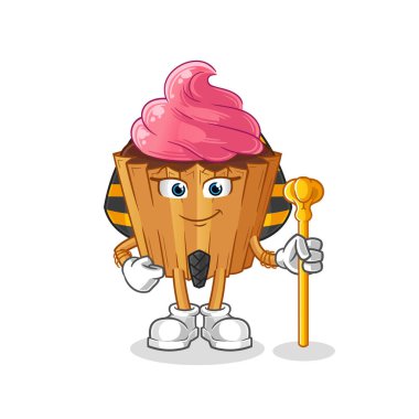 cupcake ancient egypt cartoon. cartoon mascot vector