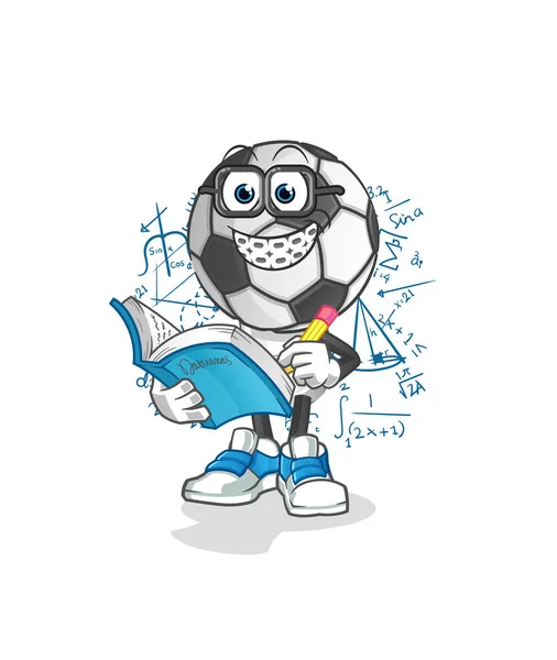Fußball Kopf Karikaturenfreak Cartoon Maskottchen — Stockvektor