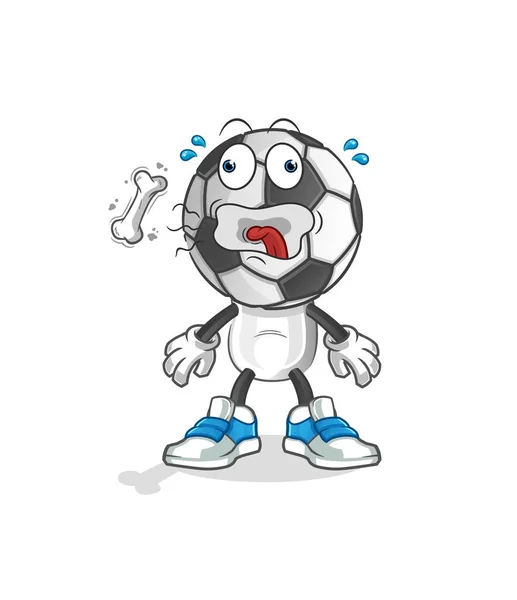 Football Head Cartoon Burp Mascot Cartoon Vector — Stok Vektör