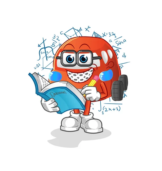 Car Geek Cartoon Cartoon Mascot Vector — Archivo Imágenes Vectoriales