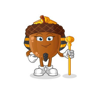 acorn head cartoon ancient egypt. cartoon mascot vector