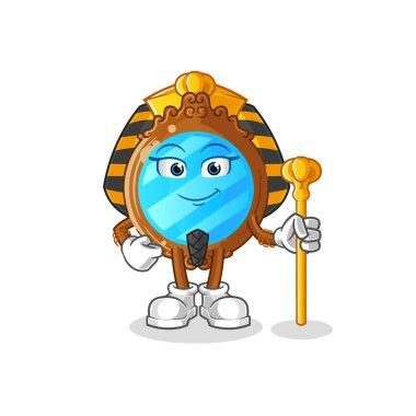 mirror ancient egypt cartoon. cartoon mascot vector