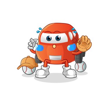 car baseball Catcher cartoon. cartoon mascot vector