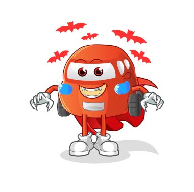 car Dracula illustration. character vector