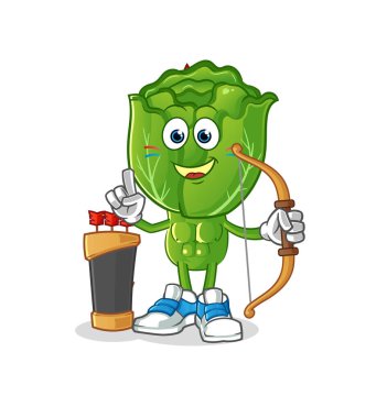 cabbage head cartoon native american tribe. cartoon vector