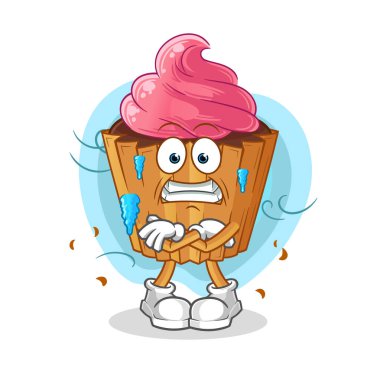 cupcake cold illustration. character vector