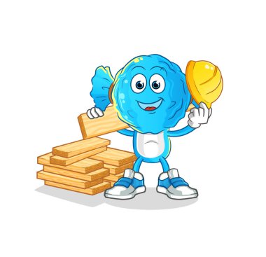 candy head cartoon builder vector. cartoon character