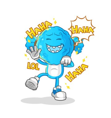 candy head cartoon Laugh Out Loud character. cartoon vector