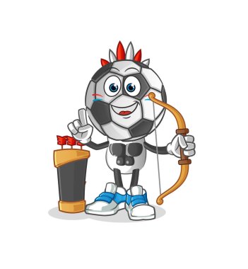 football head cartoon native american tribe. cartoon vector