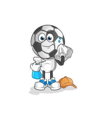 football head cartoon cleaner vector. cartoon character