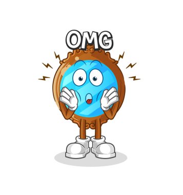 mirror Oh my God vector. cartoon character