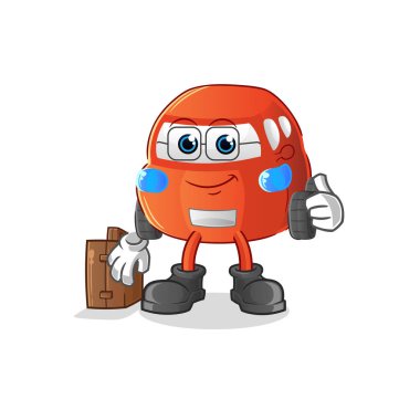 car office worker mascot. cartoon vector