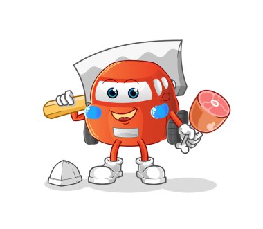 car Butcher illustration. character vector