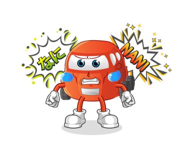 car anime angry vector. cartoon character