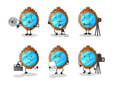 mirror entertainment group character. cartoon mascot vector