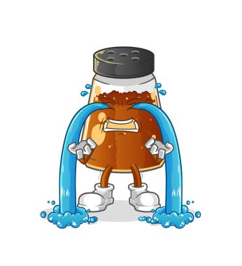 pepper powder crying illustration. character vector