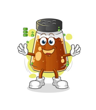 pepper powder full battery character. cartoon mascot vector