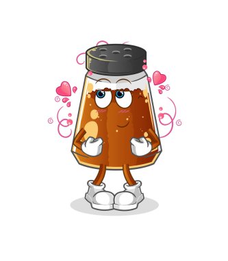 pepper powder shy vector. cartoon character
