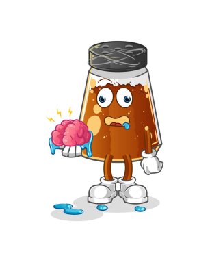 pepper powder no brain vector. cartoon character
