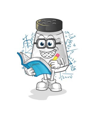 salt shaker geek cartoon. cartoon mascot vector