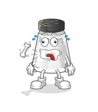 salt shaker burp mascot. cartoon vector