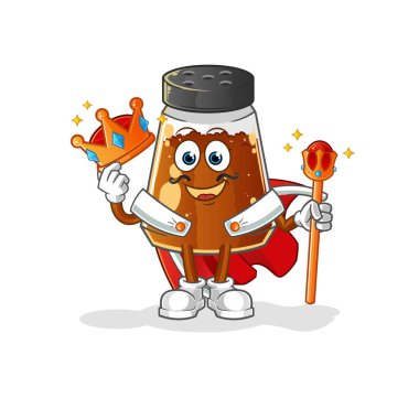 pepper powder king vector. cartoon character