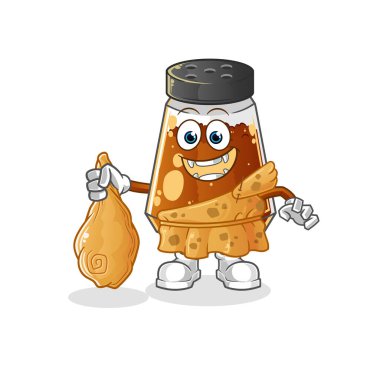 pepper powder ancient cartoon. cartoon mascot vector
