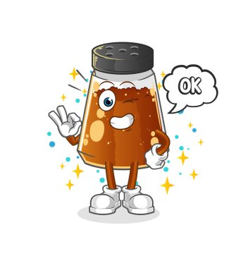 pepper powder agree mascot. cartoon vector