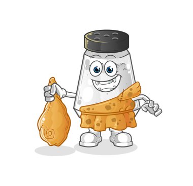 salt shaker ancient cartoon. cartoon mascot vector