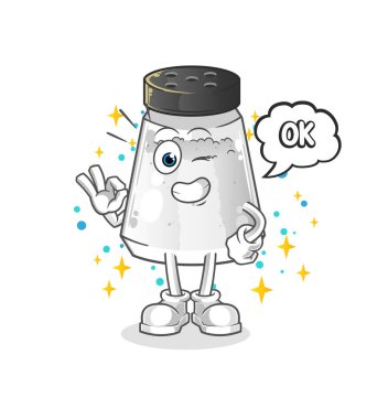 salt shaker agree mascot. cartoon vector