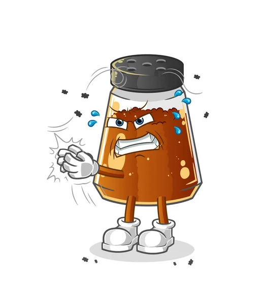 Pepper Powder Swat Fly Character Cartoon Mascot Vector — Stock Vector