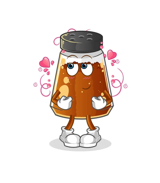 Pepper Powder Shy Vector Cartoon Character — Stock vektor