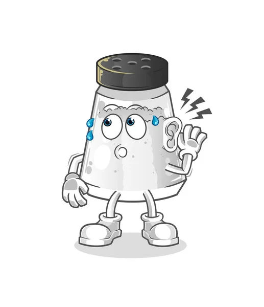 Salt Shaker Eavesdropping Vector Cartoon Character — Stock Vector