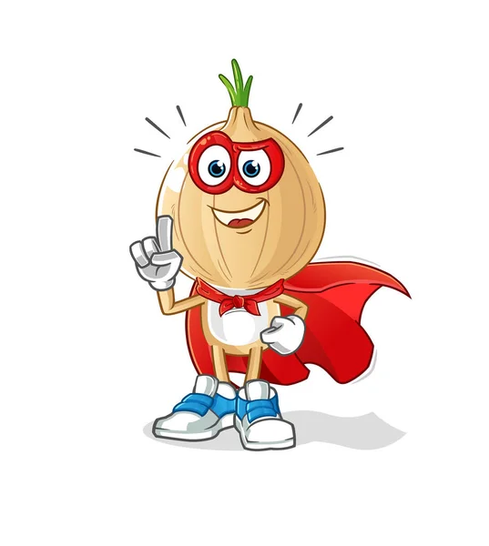 Garlic Head Cartoon Heroes Vector Cartoon Character — Vetor de Stock