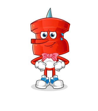 push pin head cartoon lie like Pinocchio character. cartoon vector