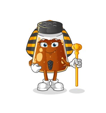 pepper powder ancient egypt cartoon. cartoon mascot vector