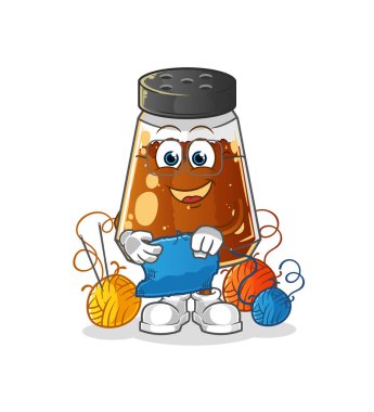 pepper powder tailor mascot. cartoon vector