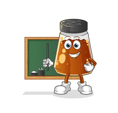 pepper powder teacher vector. cartoon character