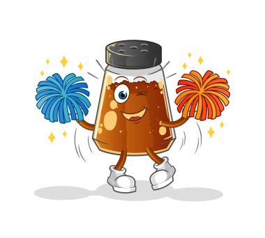 pepper powder cheerleader cartoon. cartoon mascot vector