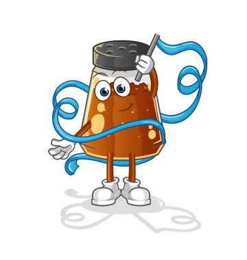 pepper powder Rhythmic Gymnastics mascot. cartoon vector
