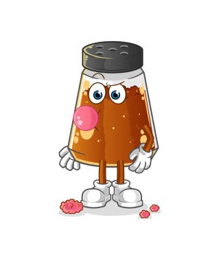 pepper powder chewing gum vector. cartoon character