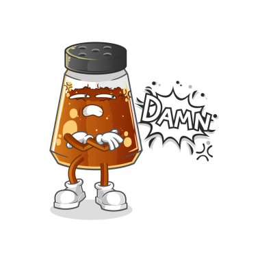 pepper powder very pissed off illustration. character vector