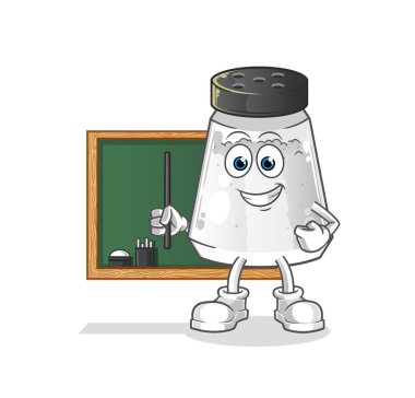 salt shaker teacher vector. cartoon character