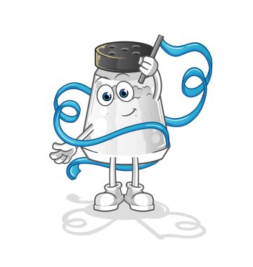 salt shaker Rhythmic Gymnastics mascot. cartoon vector