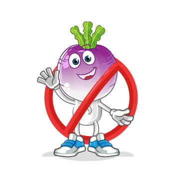 turnip head cartoon ban. cartoon vector mascot
